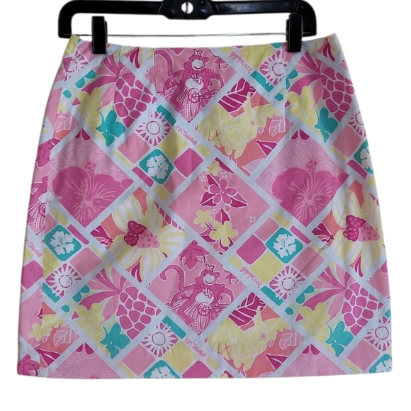 Lilly Pulitzer Women Pink Multicolor Mini Skirt Size 6 - Picture 1 of 8